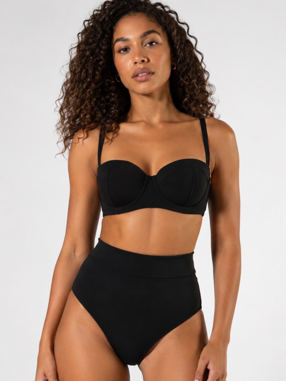 TA3 Black Bombshell Bikini Top 2X D/DD underwire push-up sculpting resortwear